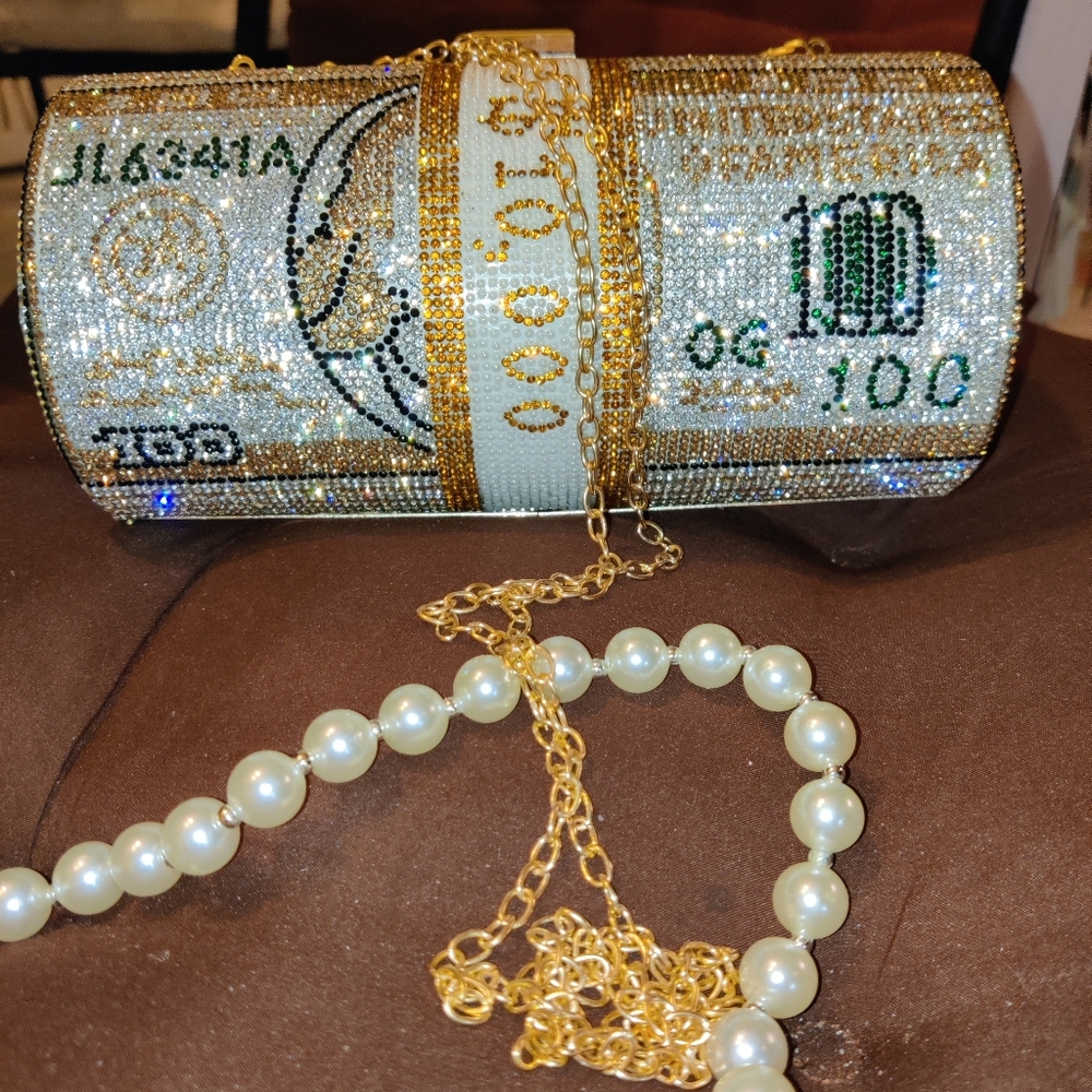 *BLINGED OUT* Shoulder/Clutch bag
